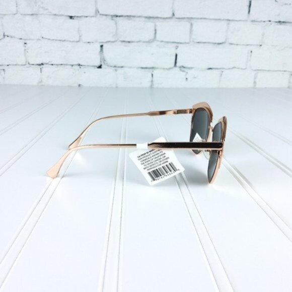 Joe's Jeans Silver Metallic Cat Eye Sunglasses - Picture 2 of 7